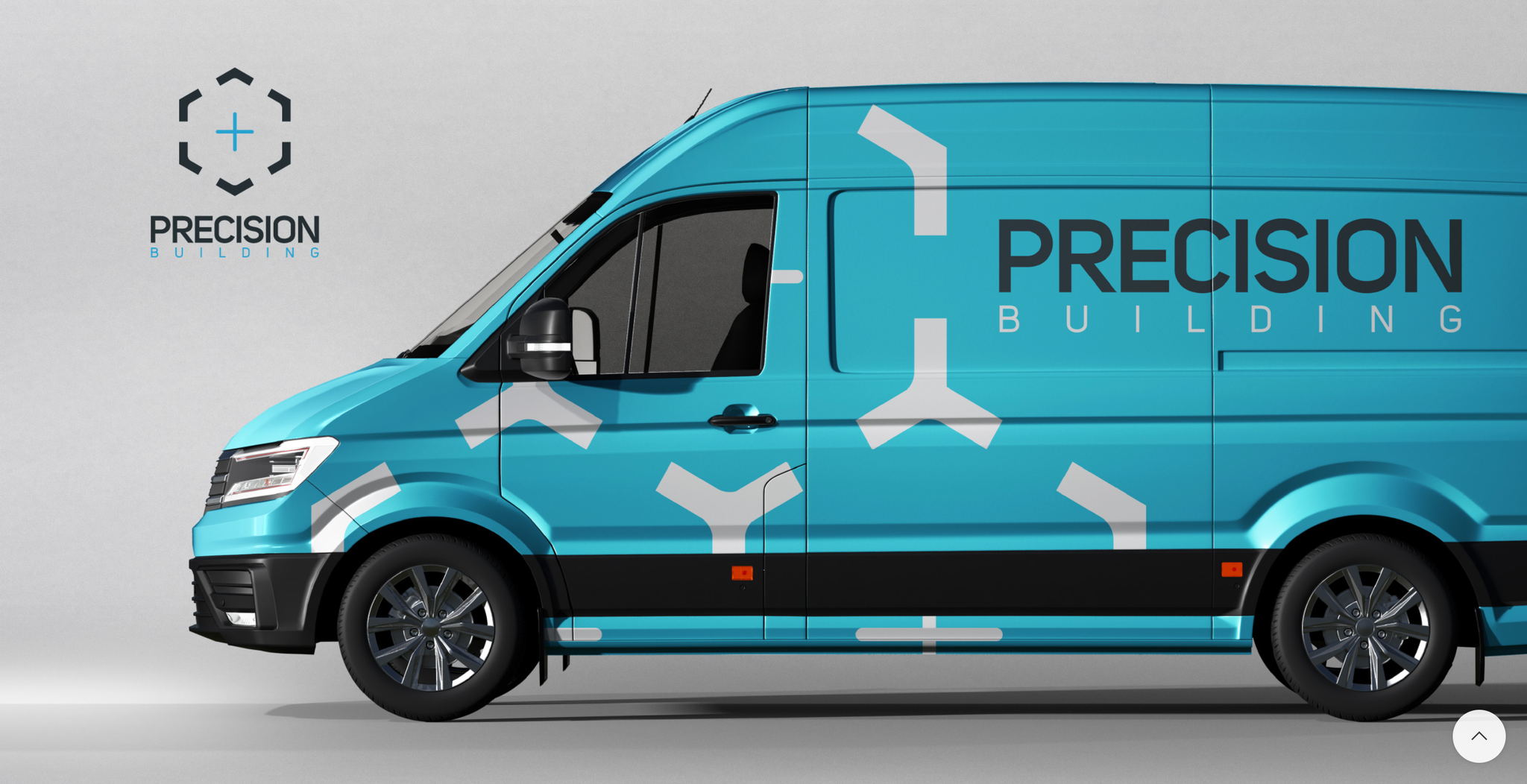 Precision Building van in company cyan